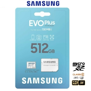 สินค้า Samsung 512GB EVO Plus Micro SDXC with SD Adapter (130MB/s)