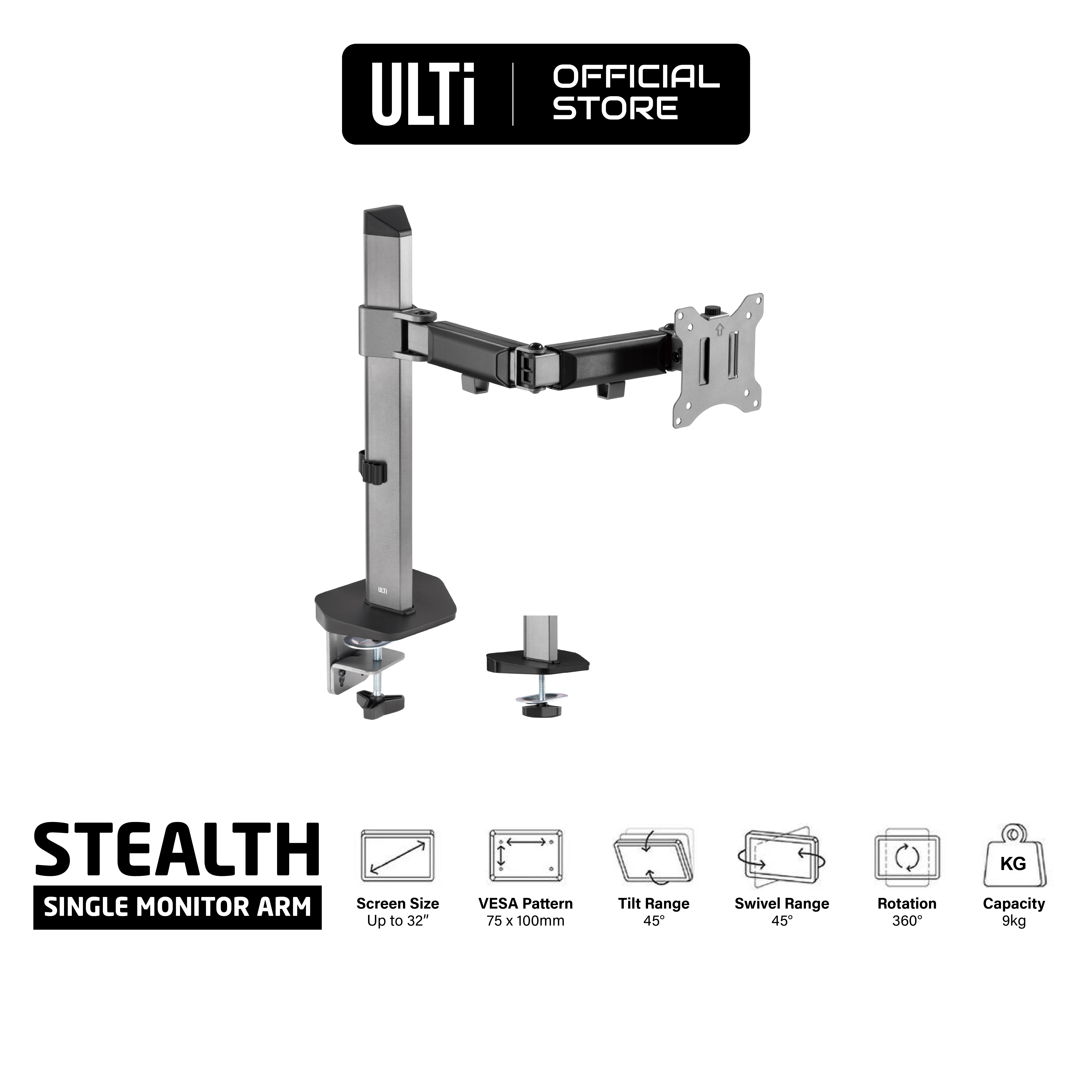  Monitor Mount Stand Floor-standing Monitor Stand 12-27  Movable Single Monitor Stand Mount Height-adjustable Monitor Stand with  Keyboard Bracket, Holds Up to 44lbs Monitor Arms ( Style : A ) : Electronics