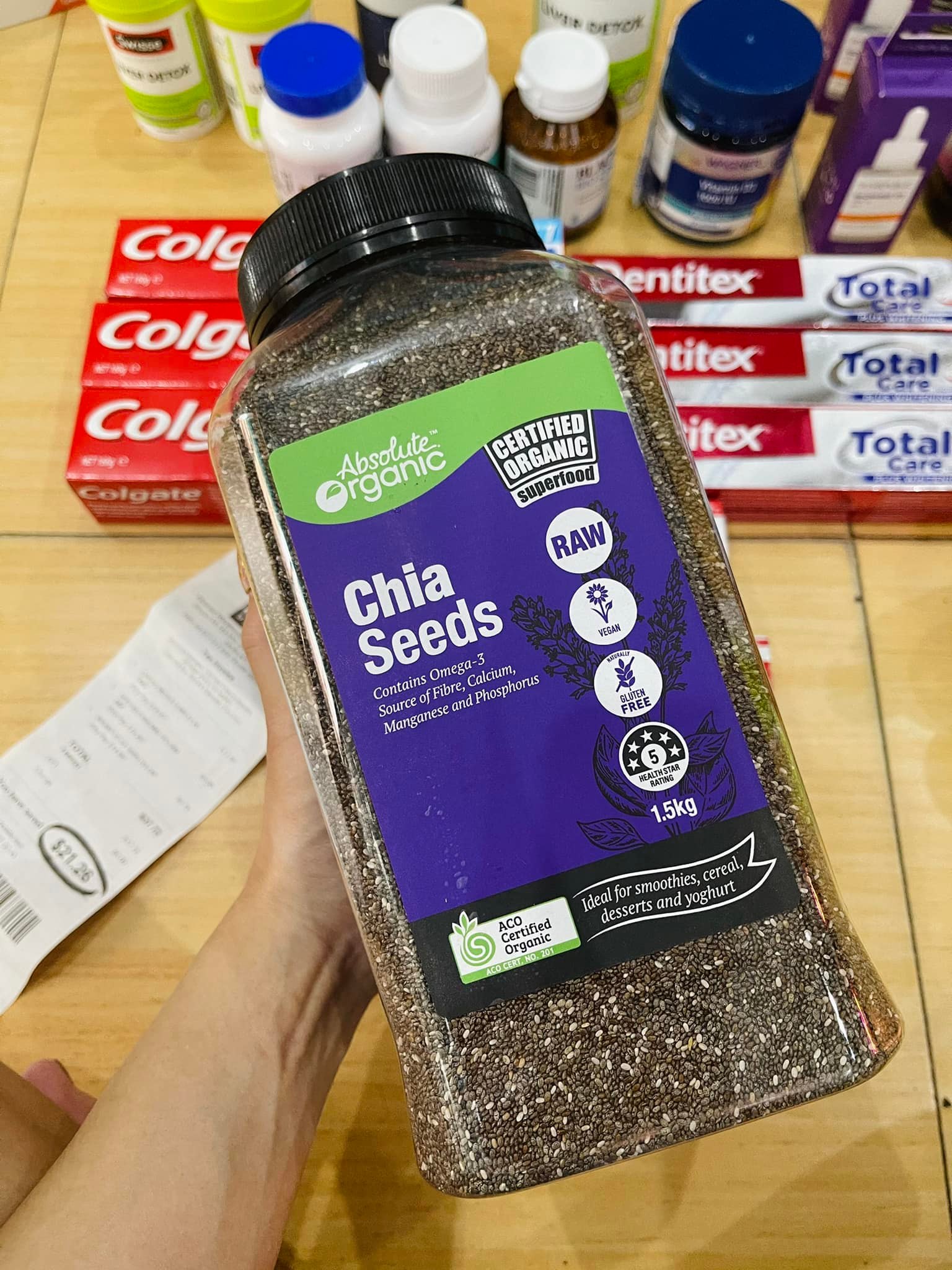 Hạt chia úc organic chia seed 1,5 ký