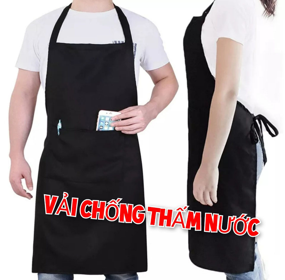 Tạp dề cao cấp chống thấm nước có túi tiện lợi