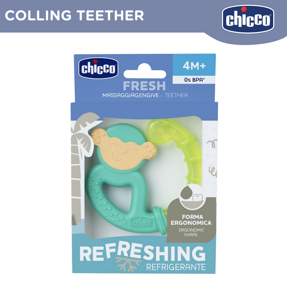 Chicco Newborn Refreshing Cooling Baby Teether for 4mos+ - available in Monkey and Sloth design each sold separately