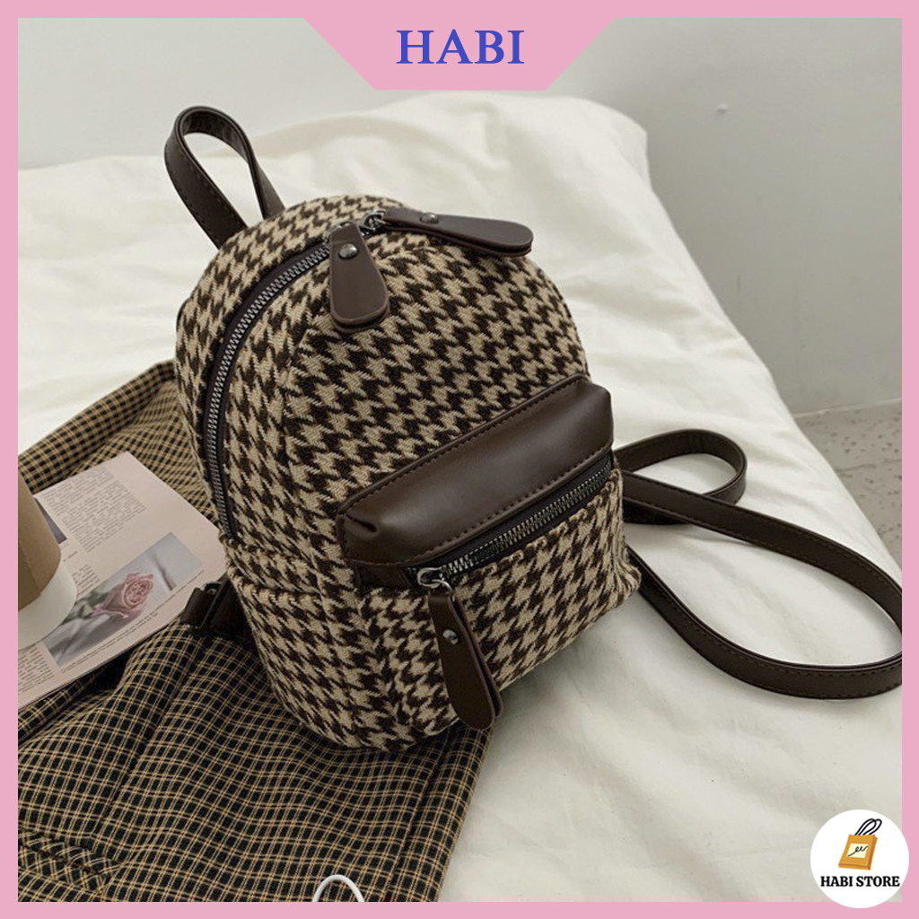 Balo Thời Trang Nữ Mini M67 Phong Cách Hàn Quốc Đi Học Đi Chơi Xinh XắnBalo Nữ Balo Mini Nữ Kẻ Sọc Thời Trang