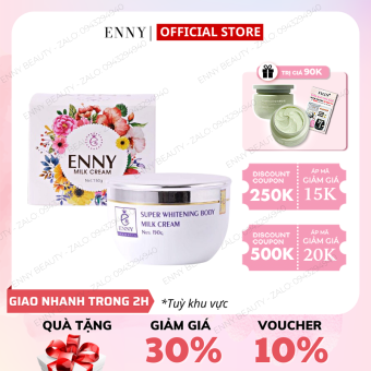 Kem Body Milk ENNY Dưỡng Trắng Da Dưỡng Ẩm Chống Nắng Cao Cấp 150 Gram Tặng Kèm Tẩy Tế Bào Chết Bơ Ginbi