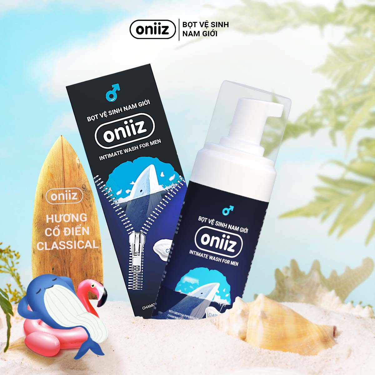 Bọt vệ sinh nam giới Oniiz - Dung dịch vệ sinh nam tạo bọt 100ml
