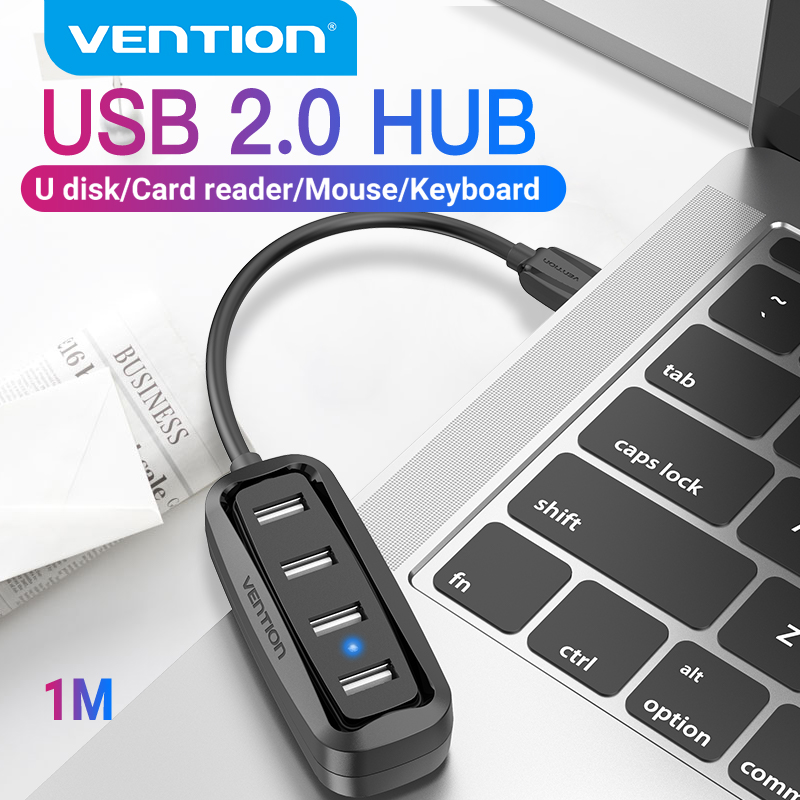 Vention HUB chia USB 4 cổng Adapter USB Splitter with LED Indicator USB Hub for PC Computer Tablet H