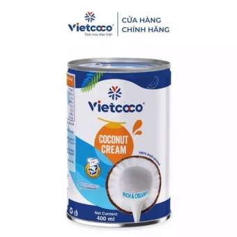 VIETCOCO Nước cốt dừa (nguyên chất) dùng để nấu XÔI, CHÈ - LON 400ML