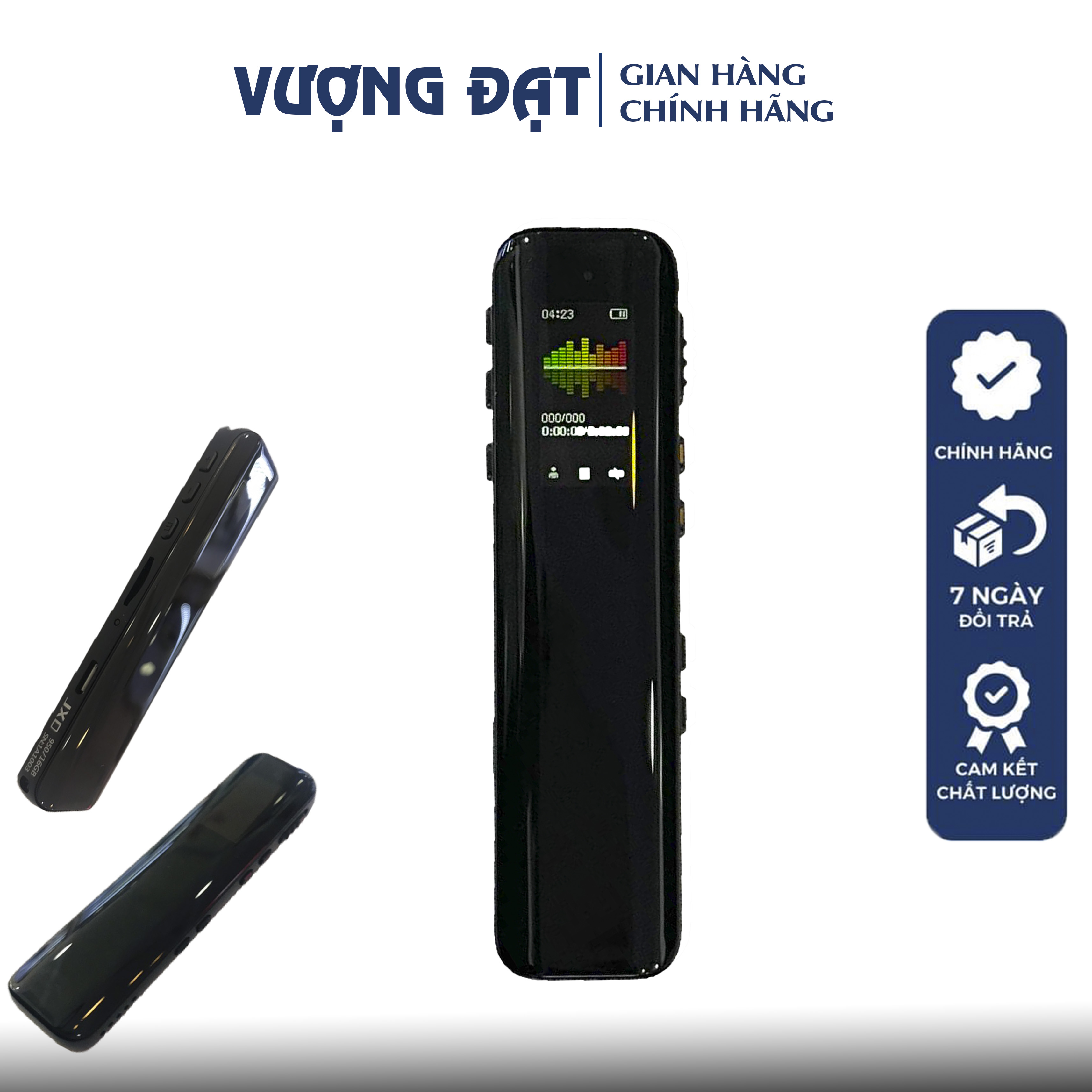 Máy ghi âm nhỏ gọn JXD 950 Bộ nhớ trong 16GB Pin trâu siêu bền Hỗ trợ khe cắm thẻ nhớ lên đến 32Gb