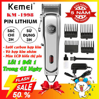 Tông đơ cắt tóc có đèn LED kemei KM 1998