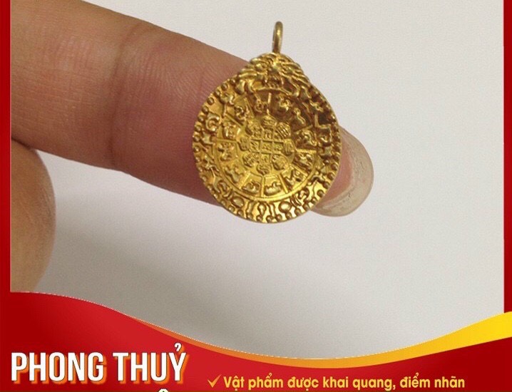 Văn Thù Cửu Cung Bát Quái Tây Tạng - mặt dây chuyển