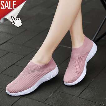 Laochra Giày Cho Nữ Giày Nữ Size Lớn 35-43 Đan Mút Chạy Bộ Nữ Phong Cách Hàn Quốc Lười Cho Mùa Hè giày Đế Bằng Nữ Thể Thao