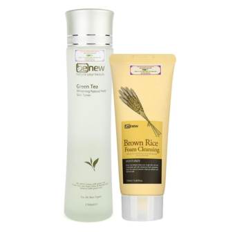Nước hoa hồng trà xanh Benew Green tea toner 150ml +  Sữa rửa mặt BENEW Rice 100ml