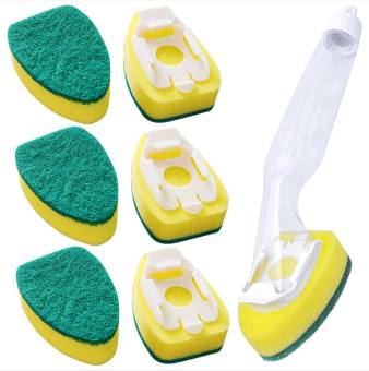 Polocat Lọ đựng dung dịch xà phòng đĩa bàn chải làm sạch miếng bọt biển đầu thay thế tay cầm dài rửa nồi khay máy Chà Bồn Rửa Nhà Bếp phụ kiện