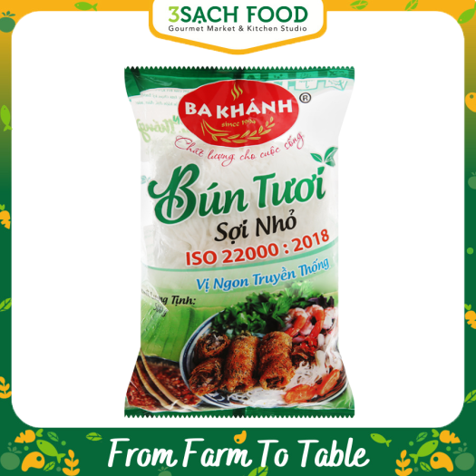 Bún Tươi Ba Khánh - Túi 500Gr