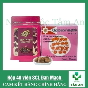 Kẹo Socola Giảm Cân Đan Mạch Chokolade Vægttab - Màu hồng mạnh x2 gói lẻ 20 viên