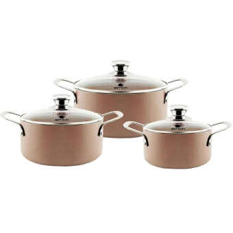 Bộ Nồi vân đá 3 cái ELMICH EL5104MN/EL5103MN Size 16,20,24cm - Hàng chính hãng