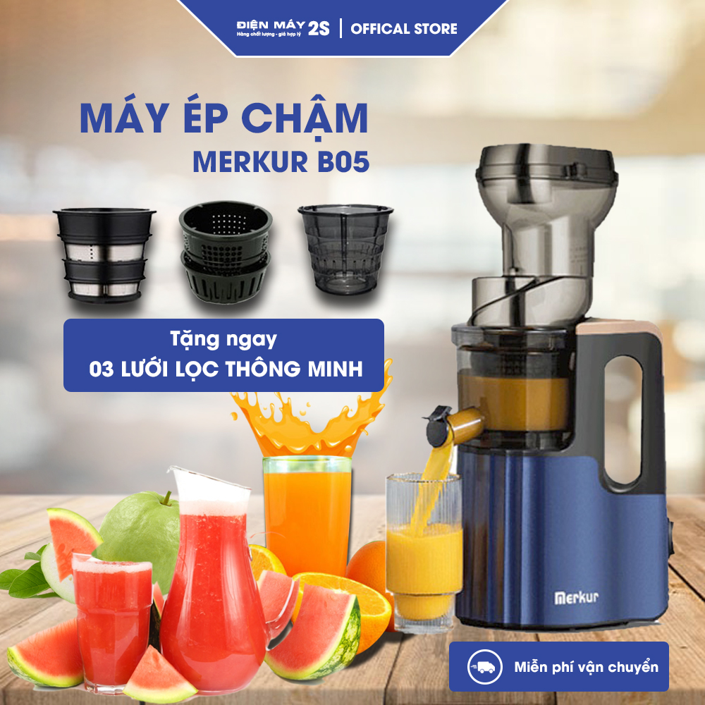Máy ép chậm merkur b05 - ép siêu kiệt bã, nhiều nước - giá ưu đãi tháng 10 năm 2023 trên lazada