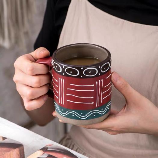 Cốc gốm cao cấp họa tiết Viking. Nét đẹp của gốm - trái tim người làm