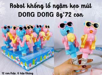 Kẹo mút robot/ Robot khổng lồ ngậm kẹo mút Dongdong món ăn vặt siêu ngon + đồ chơi cực hot