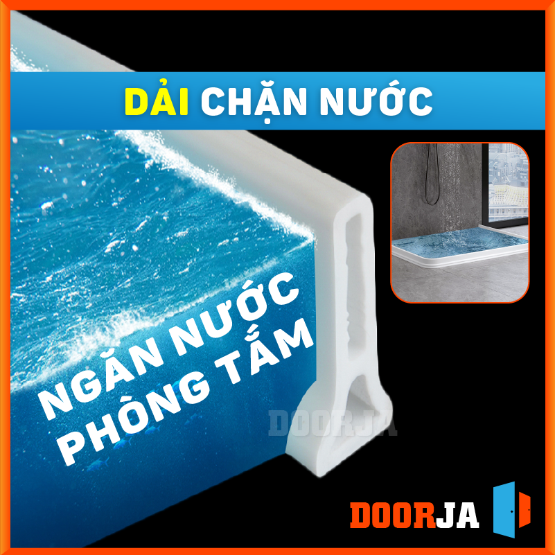 Dải Chặn Nước Nhà Tắm Chất Silicon Cao Cấp Tiện Lợi Dùng Cho Nhà Vệ Sinh, Chỗ Rửa Tay, Máy Giặt DOORJA