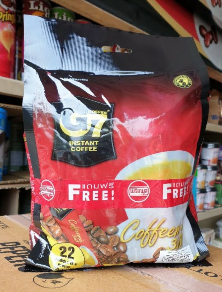 G7 กาแฟ 3in1 22 ซอง แพคคู่ 1 แถม 1 (44 ซอง) ราคา 144 บาท*ส่งฟรี
