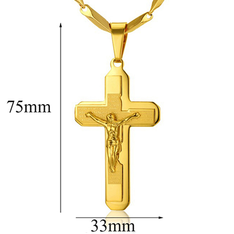 ladies gold crucifix