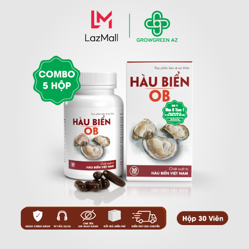 Hàu Biển OB - Tăng Cường Sinh Lý Nam Giới, Hết Xuất Tinh Sớm, Tinh Trùng Yếu [COMBO 5 HỘP ]
