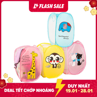Giỏ lưới đựng đồ chơi quần áo cho bé hình thú
