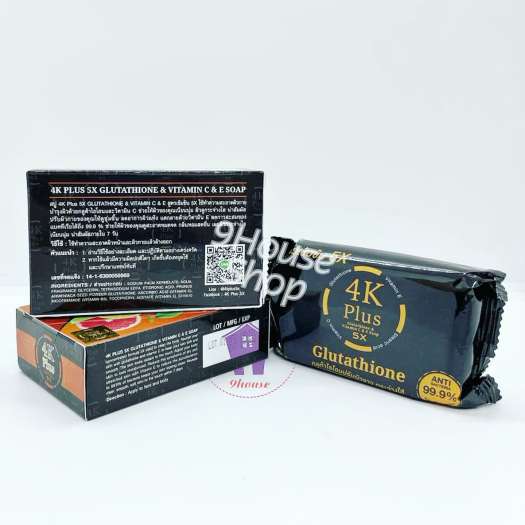01 Xà Phòng Trái Cây Dưỡng Ẩm Trắng Da 4K Plus Glutathione Thái Lan