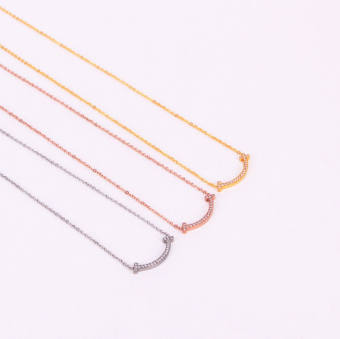 Dây Chuyền Nụ Cười Đính Đá Titan Ko Đen TT Mèo Bánh Bèo Store