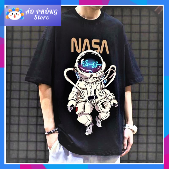 Áo thun unisex nam nữ form rộng tay lỡ phi hành gia nasa phong cách uizzang áo phông store thời trang hàn quốc đẹp chất vải dày dặn thoáng mát kiểu dáng năng động trẻ trung