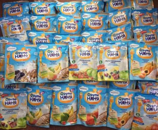 Bột ăn dặm Fruto Nga nhiều vị