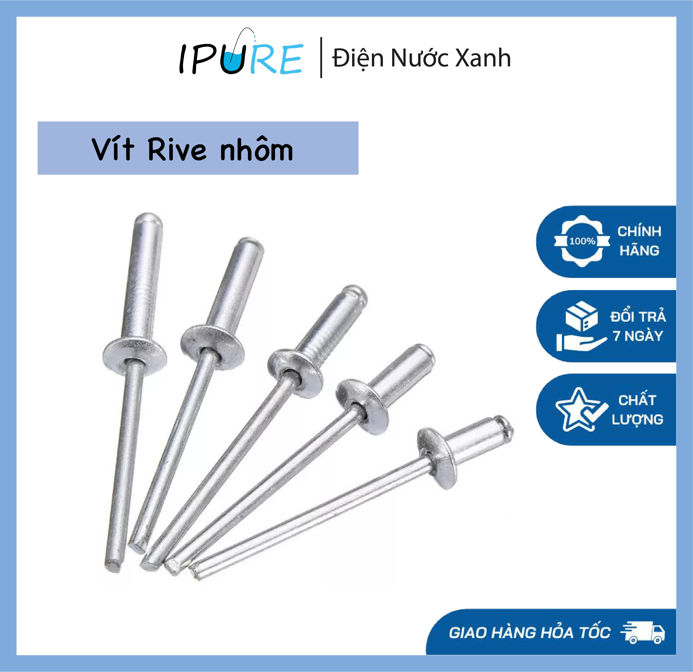 100g Đinh Rút nhôm Rive đủ size 3ly 4ly 5ly ri vê - DNX IPURE