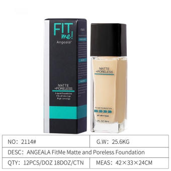 Kem Nền Dạng Lỏng Fit Me Angeala 6 Màu Kiềm Dầu Lâu Trôi, Kem Nền Che Khuyết Điểm Chất Mịn Mỏng Nhẹ Thu Nhỏ Lỗ Chân Lông TIDO, TIDO