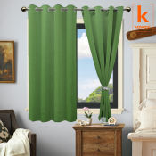 Blackout Curtains for Bedroom Window Size Grommet Thermal Insulated Room Darkening Curtains for Living Room 135x160cm 1pc