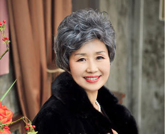 Tóc giả trung niên tém xoăn L002, màu [muối tiêu] tóc giả nữ-tặng lưới chụp