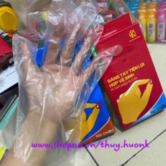 100 Chiếc Gang Tay Nilon, Gang Tay Vệ Sinh (1 Hộp)