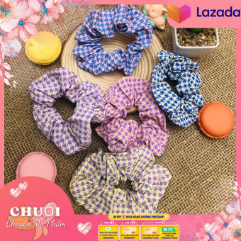 Dây buộc tóc co giãn phong cách thời trang Hàn Quốc/Scrunchies Dây buộc tóc hoa phong cách dễ thương /Dây Cột Tóc Đơn Giản Phong Cách Hàn Quốc Cho Nữ