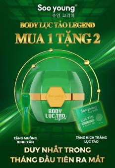 COMBO KEM BODY LỤC TẢO LEGEND SOOYOUNG 250G + KÍCH TRẮNG LỤC TẢO 30G