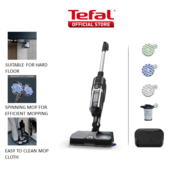 Tefal Swift Power Cyclonic Bagless Vacuum Cleaner TW2947 - Advanced  Cyclonic Technology, 5m cord, Compact, 3 included accessories 750W