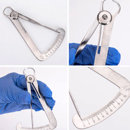 Miss Lan 1 Chiếc Thước Cặp Hình Tam Giác, Dành Cho Dụng Cụ Nha Khoa Máy Đo Độ Dày Cơ Học Dụng Cụ Kẹp Sáp Màu Vàng Cơ Học Thước Đo