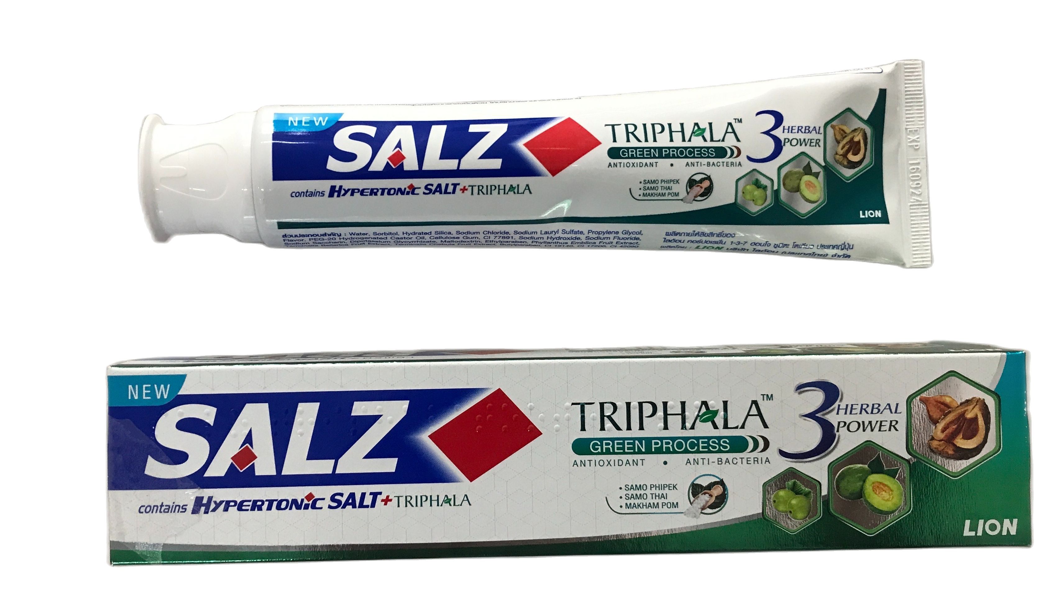 Kem đánh răng Thái Lan SALZ 160g - TRIPHALA - THẢO DƯỢC