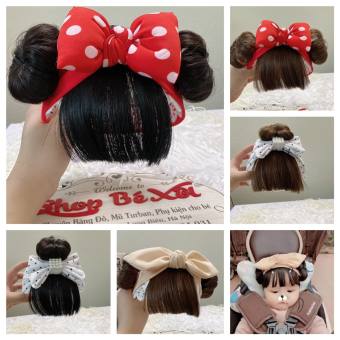 Turban tóc giả cho bé, tóc giả bé gái, băng đô tóc giả cho bé sơ sinh