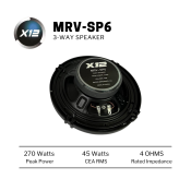 X12 6 INCH 3 WAY CAR SPEAKER 10CM MRV-SP6
