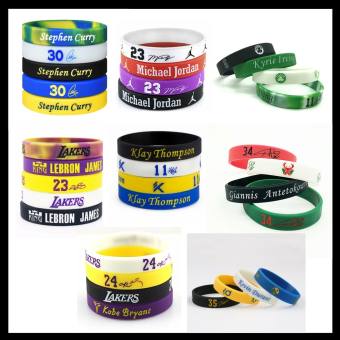 Vòng tay NBA silicone vòng tay bóng rổ cao su phản quang Michael Jordan Stephen Curry Lebron James Kyrie Irving ////////