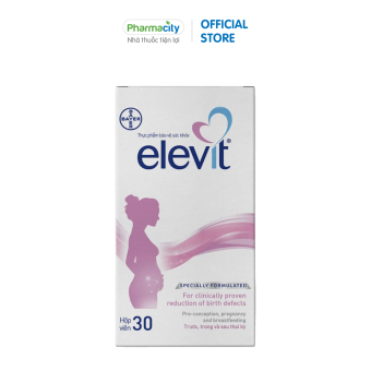 Bổ sung vitamin và khoáng chất cho bà bầu Bayer HC Elevit ( Hộp 30 viên)