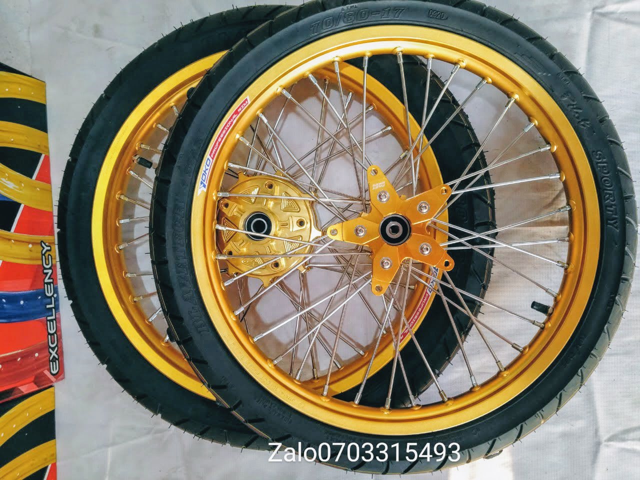 [HCM] CẶP BÁNH CĂM EXCITER 135 150 NIỀNG YOKO THÁI ĐÙM KHẾ CĂM MẠ CROM FULL VỎ BLAZATECH (TƯ VẤN QUA SĐT TRÊN HÌNH)