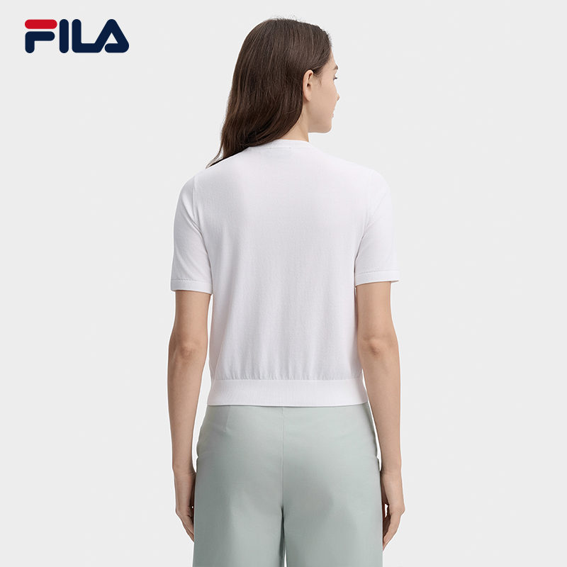 FILA CORE LIFESTYLE HERITAGE MYSTERIOUS JOURNEY Women Knit Sweater White