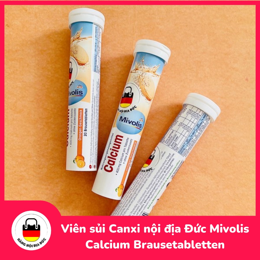 Viên sủi Canxi nội địa Đức Mivolis Calcium Brausetabletten 20 viên