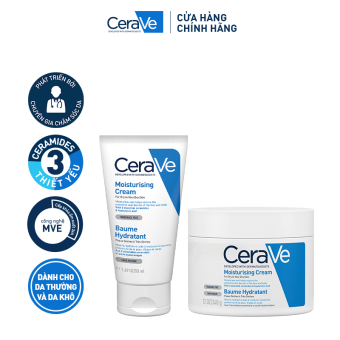 Bộ sản phẩm Kem dưỡng ẩm CeraVe Moisturising Cream dành cho da khô