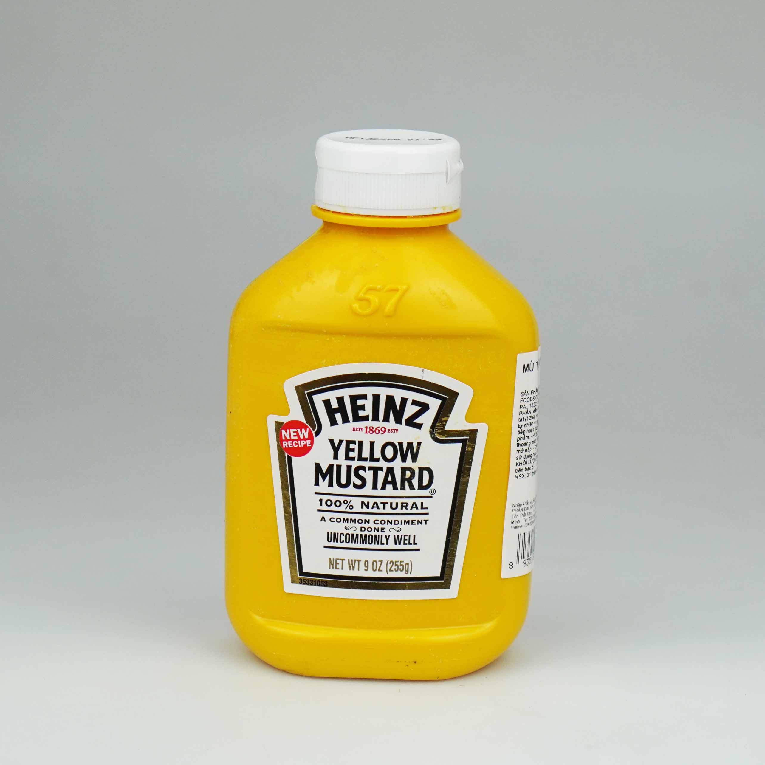 Heinz yellow mustard 255g - mù tạt vàng heinz 255g